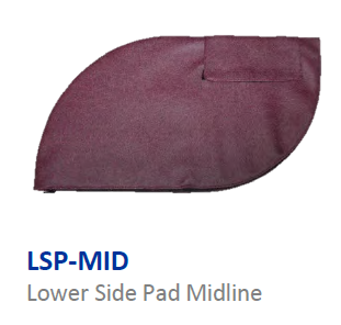 Lower side pad Midline