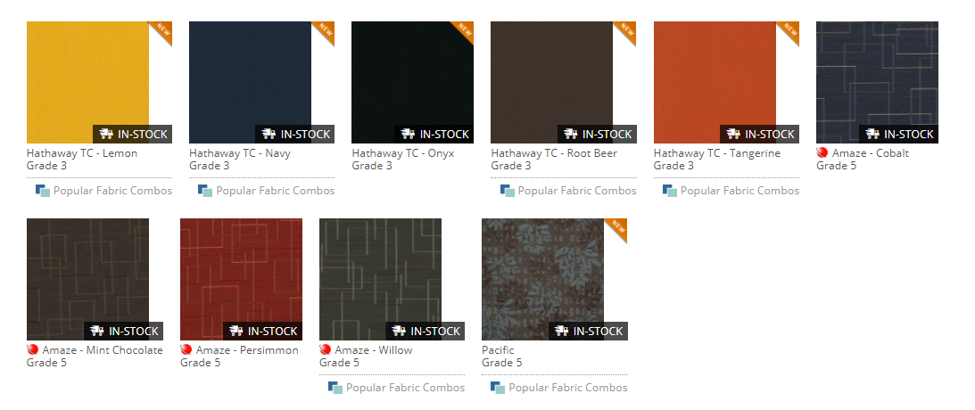 Fabric colors available